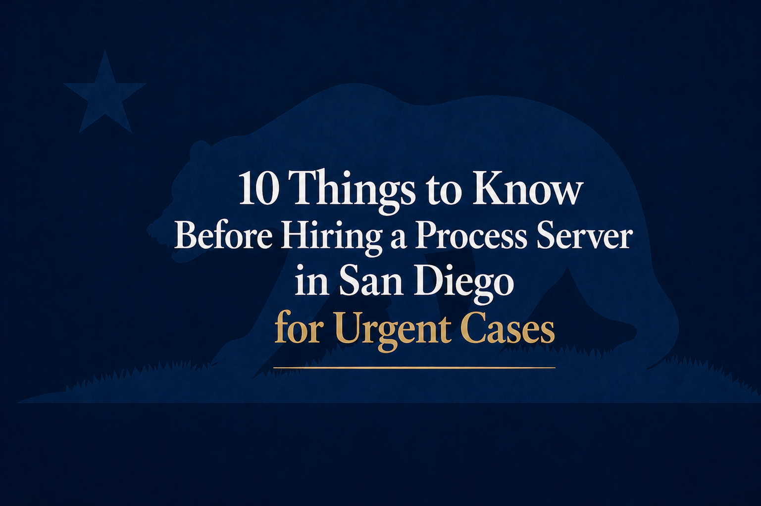 process server San Diego urgent